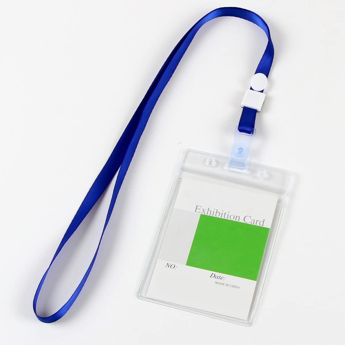 Porta Badge Impermeabile Verticale Trasparente con Cordino, 2 Pezzi per Exhibition Ufficio Studenti