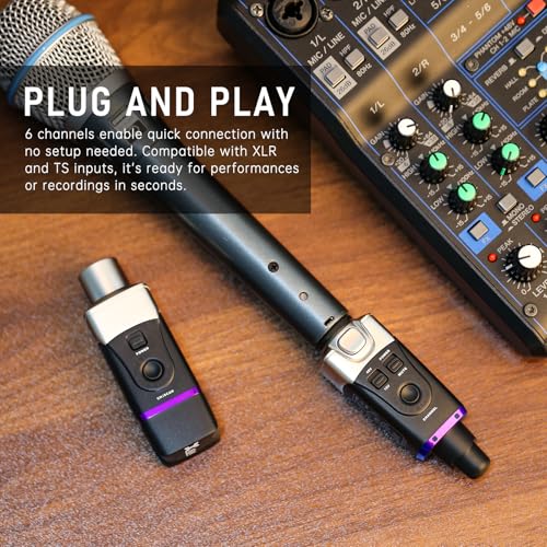 Image of Xvive U35C Wireless Microphone System 5.8GHz Wireless XLR Transmitter and Receiver for Condenser Microphone, Audio Mixer, PA System, Channel Scan Mode