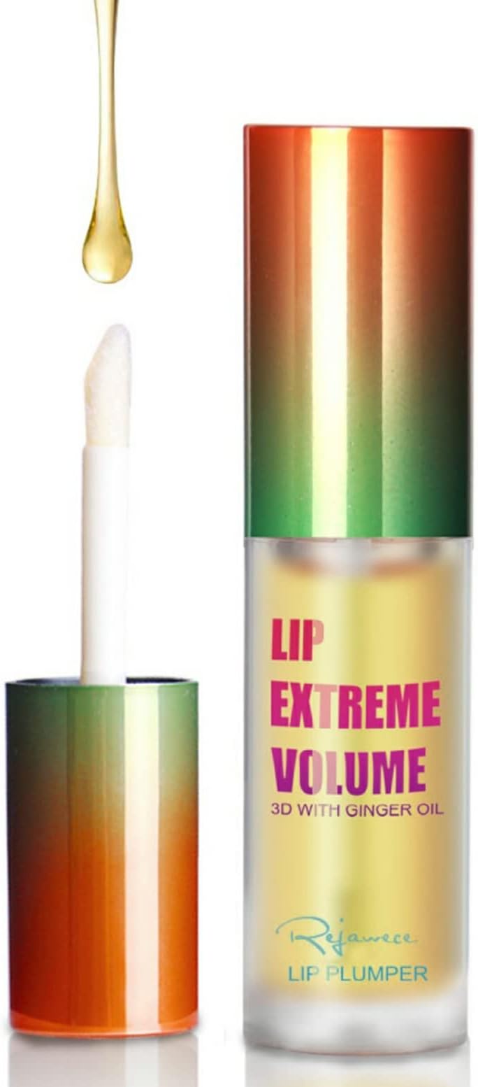 Lip Plumper Lip Gloss by Rejawece - Lip Plumping Balm Plumper Device Lipstick Treatment - Clear Lip Plump Gloss Lip Enhancer for Fuller & Hydrated Lips | Give Volume, Moisturize (Strong)