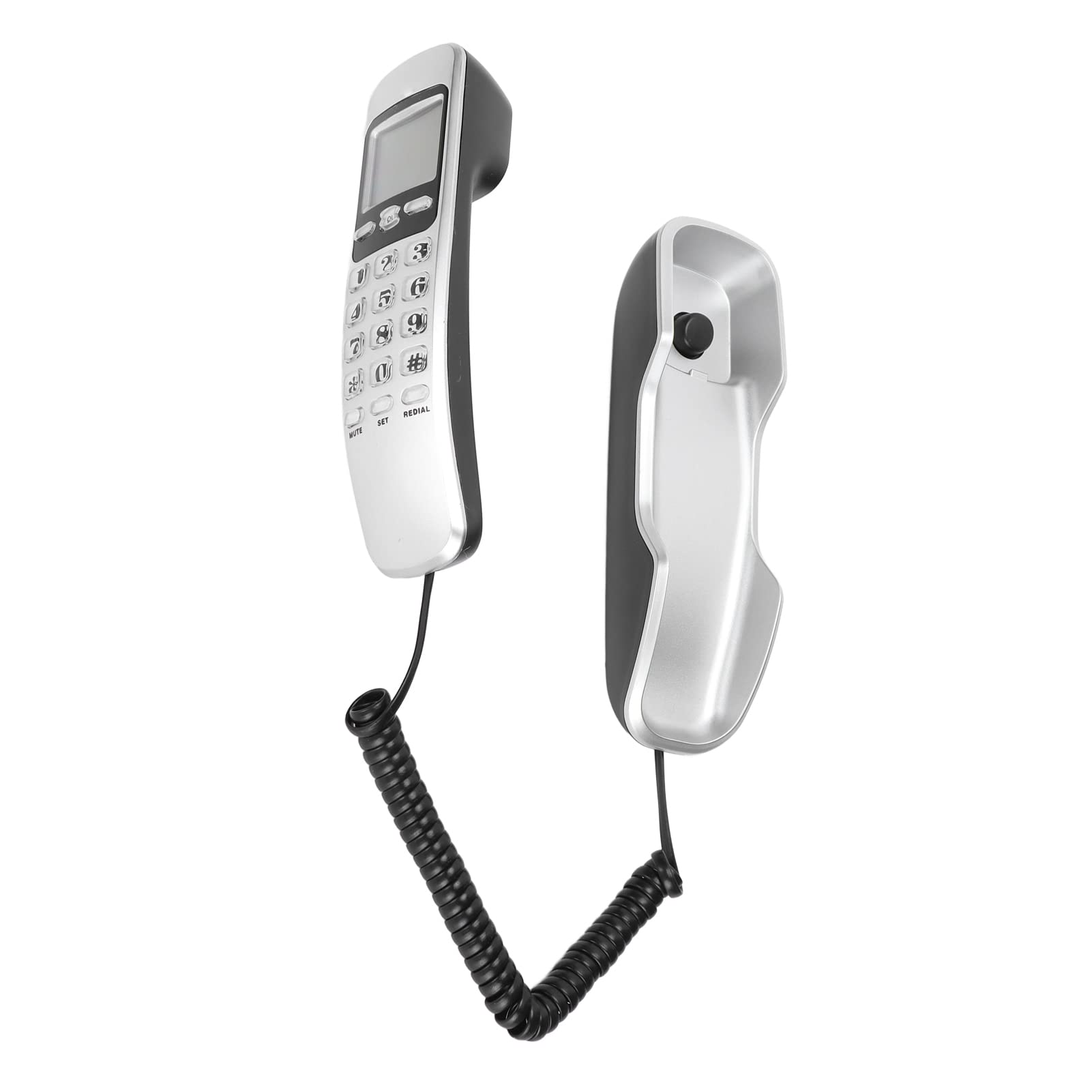 Przewodowy telefon stacjonarny, podwójny system KX‑T888CID DTMF i FSK, wyświetlanie identyfikatora połączenia/funkcja pamięci, mini telefon stacjonarny wiszący/stacjonarny, do domowego biura ho