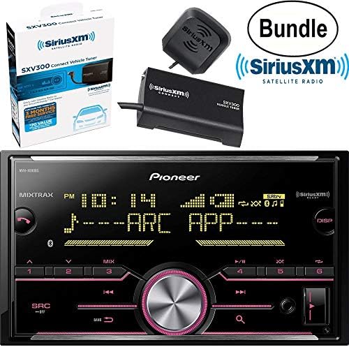 Pioneer MVH-X690BS Vehicle Digital Media 2DIN Receiver w/Enhanced Audio Functions, Black & SiriusXM SXV300V1 Tuner & Antenna (SiriusXM Value Bundle)