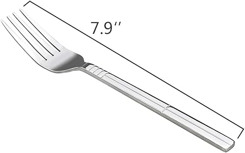 Miniatura 2 de Saedy Tenedores de cena de acero inoxidable, 7.9 pulgadas, juego de tenedores de mesa de 12 piezas