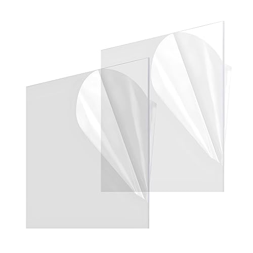 Hojas de plexiglás para marco de fotos de repuesto, 116 pulgadas de grosor para marcos de fotos y vitrina acrílica, hoja de acrílico transparente,