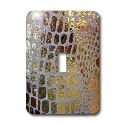 Interrupteur à bascule simple imitation métallique girafe design 3dRose