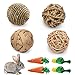 8PCS Juguetes para Masticar Conejos, Juguete Dientes de Molienda para Conejos,Natural bola de hierba,Pequeños Animales Juguetes para Masticar,para Conejos, Chinchillas, Hámsters, Cobayas