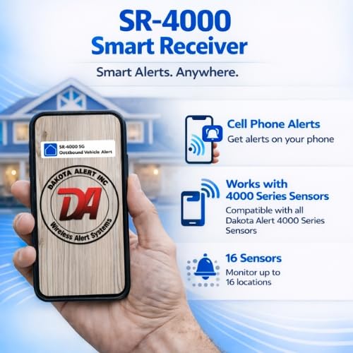 Image of Dakota Alert Smart Rubber Hose 4000 Driveway Alarm - Wireless Vehicle Detection Sensor with SR-4000 Wi-Fi Receiver, Smartphone Alerts, 1-Mile Range
