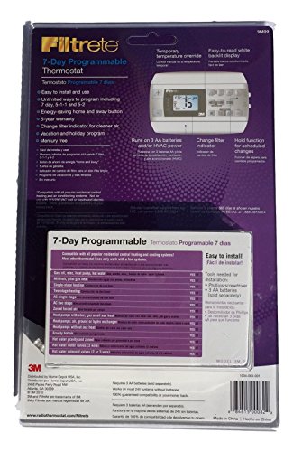 Filtrete 7-Day Programmable Thermostat 3M22 - image 3