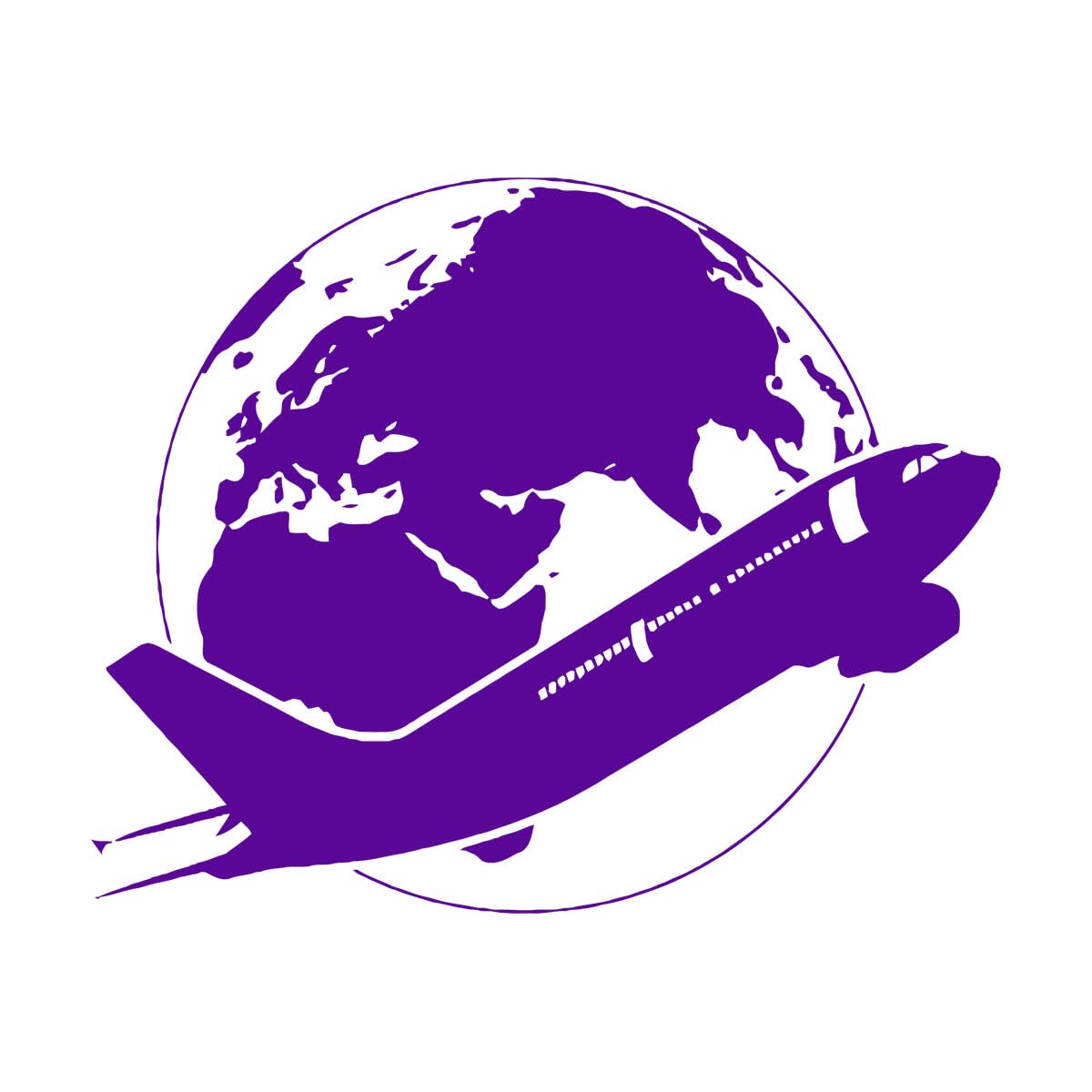 Airplane Around The World Wall Sticker Plane Air Bus Vinyl Decal Bedroom Home Decoration Travel Theme Wall Decals Poster Extra Large - 75x93cm — image 1