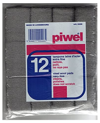 12 tampons laine d'acier extra fine