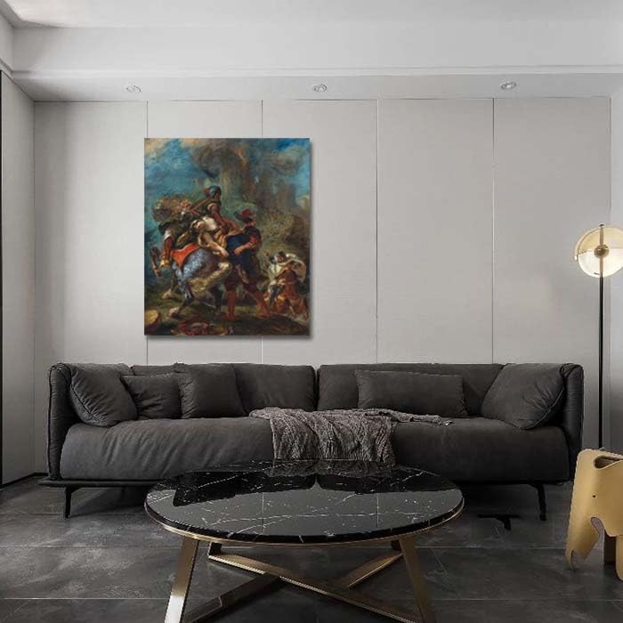 Toile Eugène Delacroix salon impression décoration intérieur sans cadre 70x85 - 3