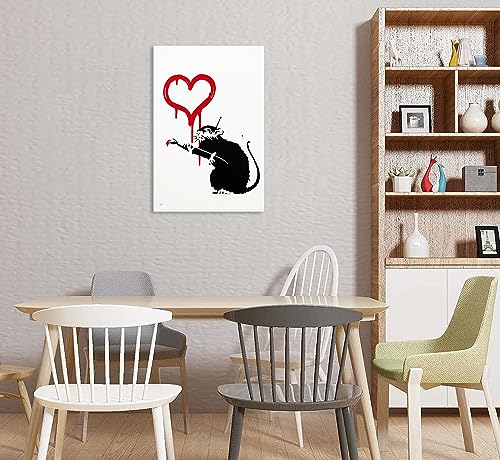 アートパネル バンクシー マウス ポスター キャンバス絵画 落書き 壁掛けプリント アールデコ絵画 ホームインテリア 背景絵画 完成木枠 [3]