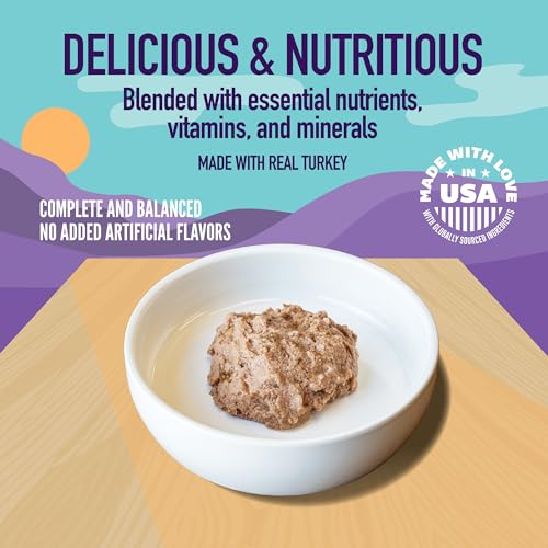 Image of A Strong Heart Split Cup Wet Cat Food, Roasted Turkey Entree - 2.6 oz Split Cups, 20 Servings (Pack of 10), Made in The USA with Real Turkey
