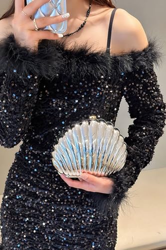 Image of Women Acrylic Clutch Purse Novelty Metallic Evening Bag for Party
