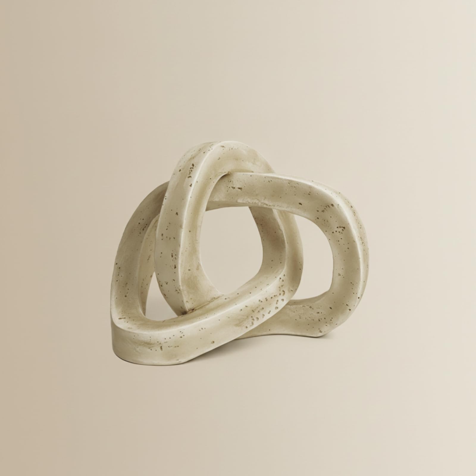 Escultura de Arte Abstracto Escultura Ornamento Hogar Estatuilla Figura con Lazo Orgánico y Superficie Texturada Adecuada para Dormitorio Salón Mesa, Pequeño - 23 13.8 17cm