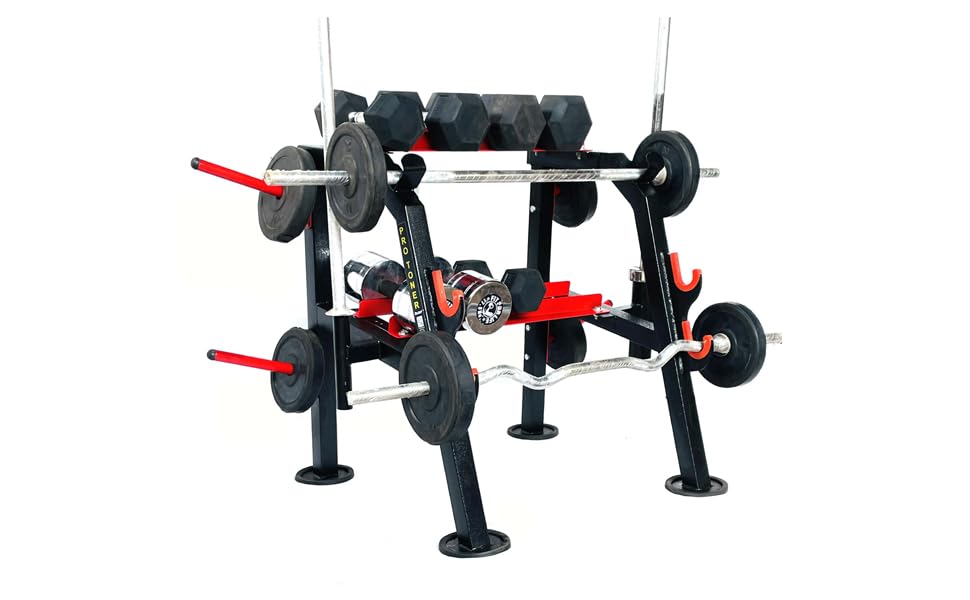 Protoner Multipurpose Gym Rack for Dumbbell Bars and Plates, 500 kg Capacity-image-9