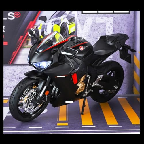 Moto 1/9 CBR 1000RR modelo diecast con luces rojo miniatura 7