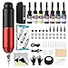 Kit de Máquina de Tatuar Solong Incluye 10 Cartuchos de Agujas, 7 Botellas de Tinta y Fuente de Alimentación de 1500mAh Ideal para Principiantes y Tatuadores Profesionales SLP51KITEU-2
