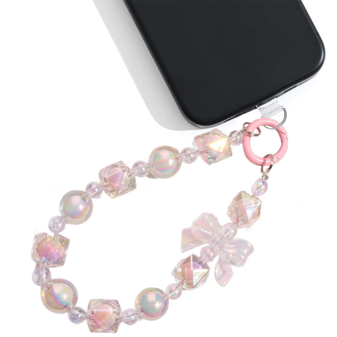 LQI Catena Porta Cellulare Con Perline Colorate: Cordino Per Telefono A Mano O A Tracolla, Accessorio Multiuso - 4