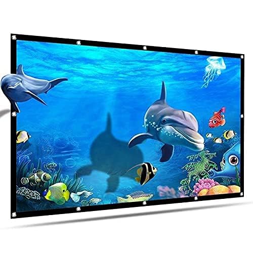 QUARSON Upgraded 180 inch Projector Screen,4K 16:9 Portable Eyelet Premium Video Foldable Projection for HD Home Theater Cinema Anti-Crease Indoor Outdoor Office Classroom (398 cm (W) x224 cm (H))#5