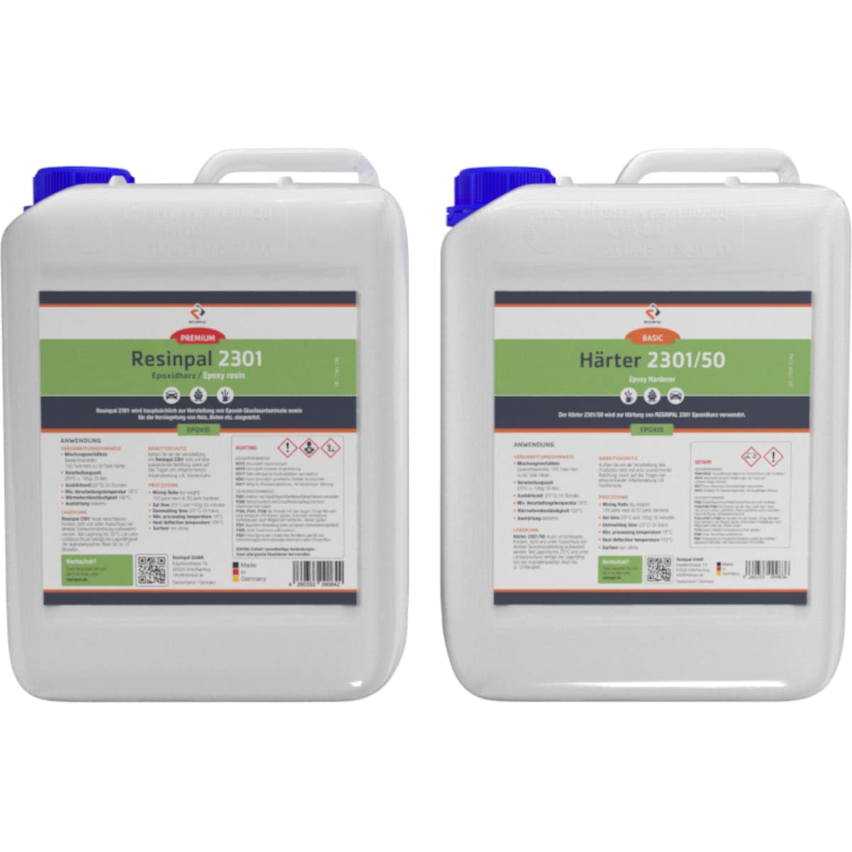Epoxidharz Resinpal 2301 mit Härter | 7,5 kg Epoxy Set | Zum Laminieren & Gießen | Transparent & Glasklar | Kunstharz Made in Germany | Komplett für Anfänger & Profis | Direkt vom Hersteller |
