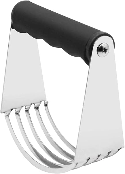 VEDHAK Dough Blender Stainless Steel Pastry Cutter - Multipurpose Bench Scraper - Great as Dough Cutter for Pastry, Butter, and Pizza Dough - Smooth Baking Dough Tools.