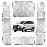 Perrace デリカ D5 用サンシェード 車用 サンシェード 断熱 遮光シェード 車窓日よけ 車中泊グッズ アウトドア 露天駐車 DELICA D5 UVカット 日除け 取付簡単 収納便利 全窓対応 10枚セット