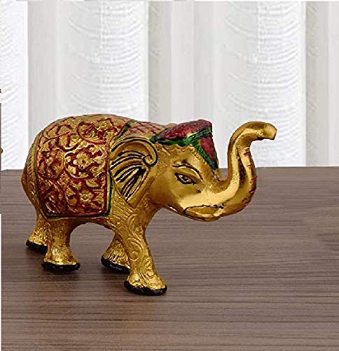 Image of KridayKraft Metal Elephant Small Size Multicolor for Showpiece Enhance Your Home,Office & Table and Gift for Have House Warming Anniversaries, Birthday...