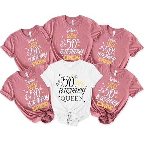 Birthday Queen Shirt, Birthday Crew Shirt, Birtday Matching Shirt, 50th Birthday Shirt, Personalized Birthday Shirt, Birthday Party Shirts2