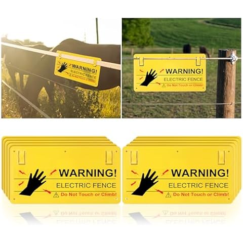 Memorywuu Electric Fence Warning Signs Cover
