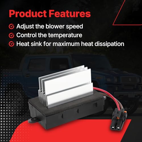 Image of 19331830 Blower Motor Resistor Heater - Blower Motor Fan Control Module for 2003-2007 Hummer H2 Replaces# 19329838 89023355 93803637 88986529 15-80388 15-80655 15-80911 3GSH-19E624-CA (1)