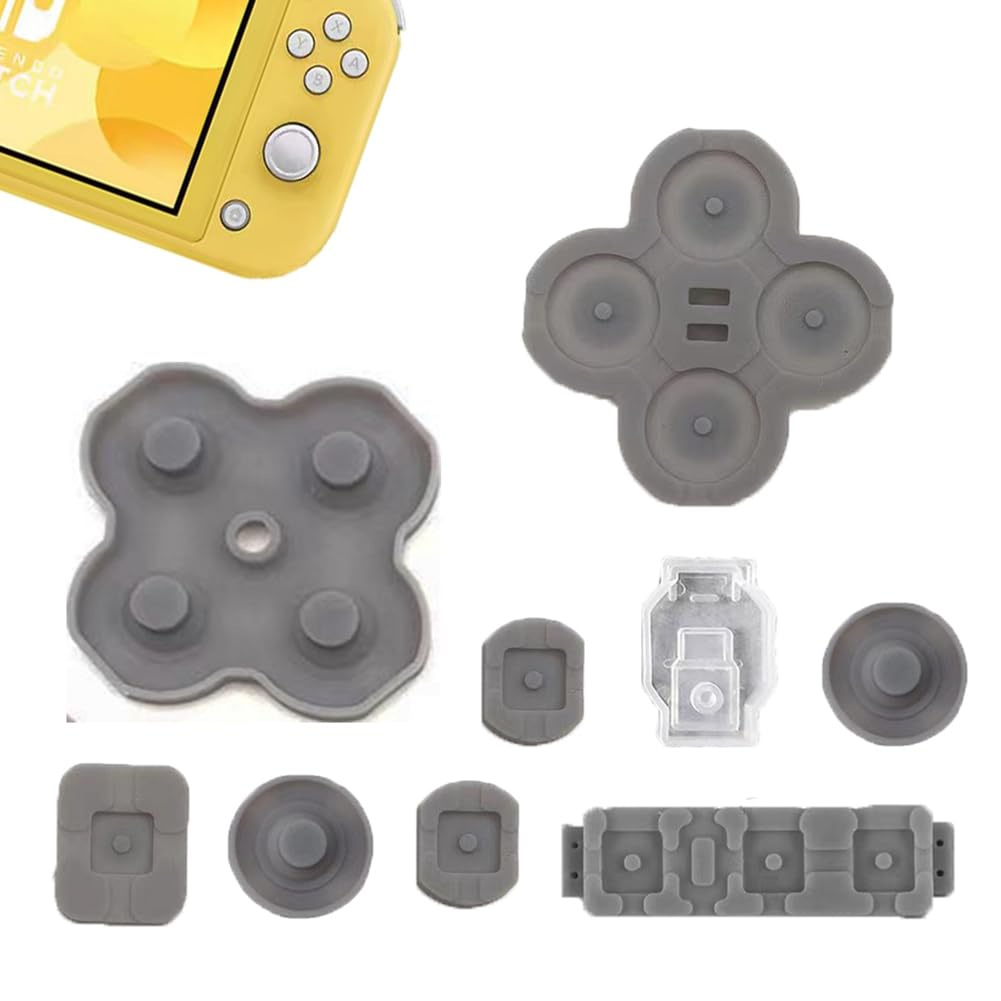 1 Set Silicone Conductive Rubber Pads Replacement for Switch Lite buttons Parts for NSL Adhesive Button Changing Keypad Repair Replacement Part Tool Kit(Lite)
