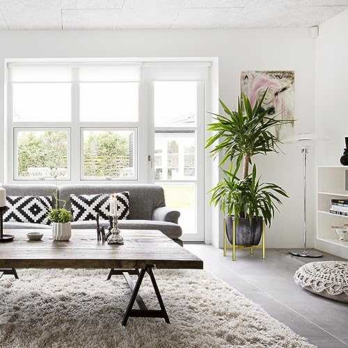 Dticon Adjustable Metal Plant Stand, Gold Plant Stands Fit 8 To 12 Inches Pots, Mid Century Modern Corner Plant Stand, Heavy Duty Large Flower Single Tall Plants Holder For Indoor And Outdoor #TOP5