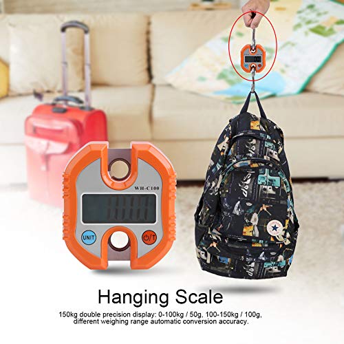 Mini báscula grúa digital portátil LCD color naranja miniatura 6