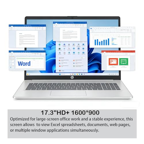 Image of HP 17.3'' Touchscreen Laptop Computer-Windows 11 for Business & Home Use, 8-Cores Intel i3-N305, 8GB RAM, 128GB eMMC, 720 HD Webcam, HDMI, Num Pad, Wi-Fi 6,