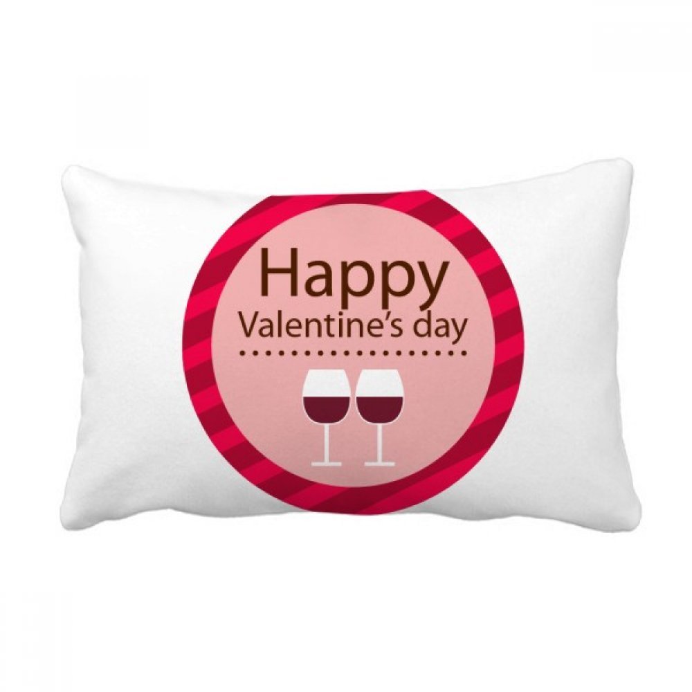 Coussin Rose Happy Valentine's Day oreiller lombaire multicolore décoratif