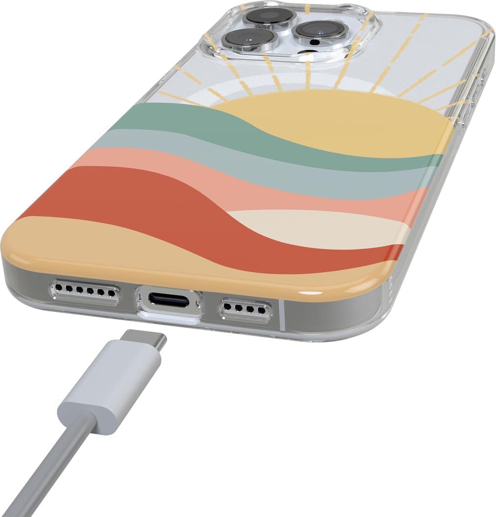 Casely iPhone 16 Pro Max Case | Here Comes The Sun | Colorblock Sunset | Compatible with MagSafe | Classic Ultra Slim Design - Image 2