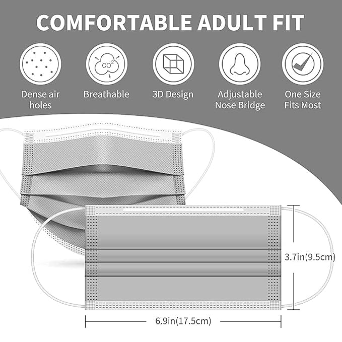 Image of Reusable Surgical Style Face Mask | Breathable & Comfortable | ISO Certified Protection for Dust & Pollution
