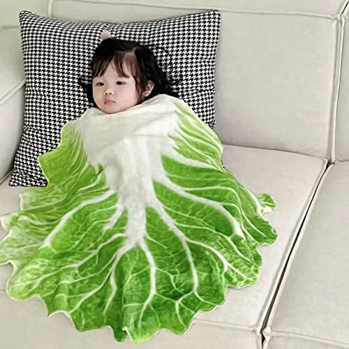 Simulated Cabbage Blanket, Flannelette Blanket, Baby Blanket, Swaddling Blanket, Children's Food Blanket #TOP1