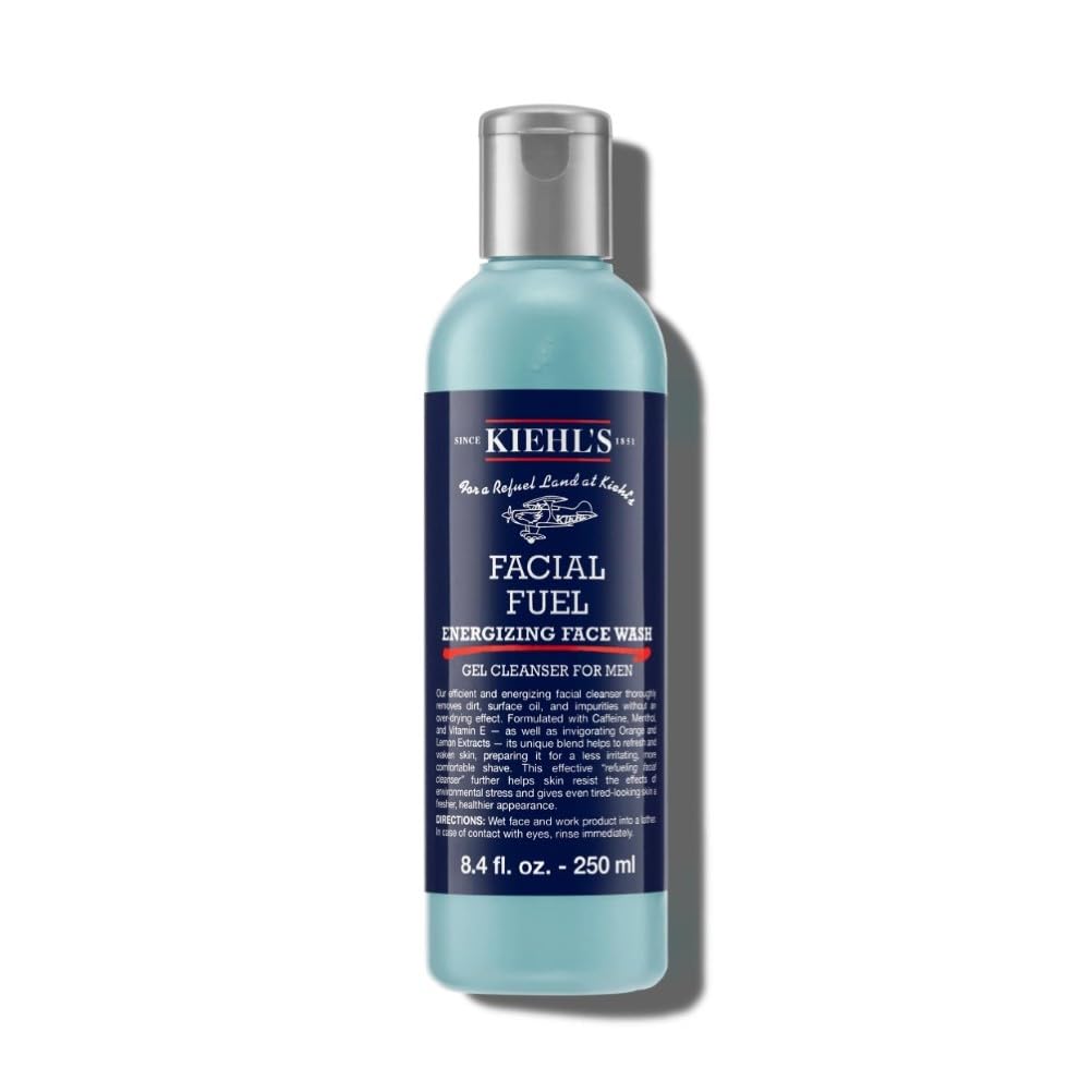 Facial Fuel Energizing Face Wash, Refreshing Men's Gel Cleanser, with Caffeine, Vitamin E and Menthol, All Skin Types