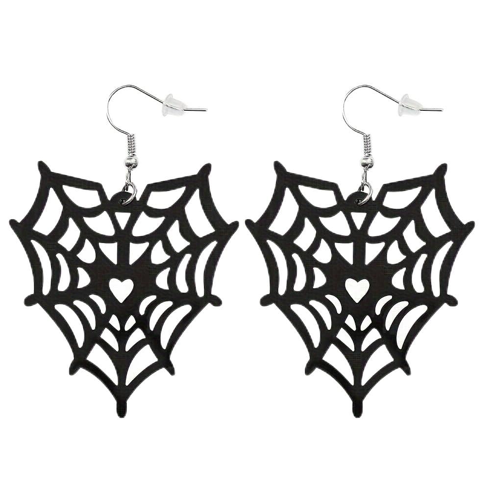 Personalized handmade Spooky Ghost Pumpkin Earrings Halloween Cherry Earrings Funny Acrylic Witch hat and boots earrings for Women Halloween Costume Decorations Accessories