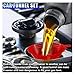 3 PCS Automotive Oil Funnels Set, Wide Mouth Fuel Funnel with Removable Flexible Long Hose, Plastic Right Angle Funnels for Water, Fuel, Oil Change Transmission