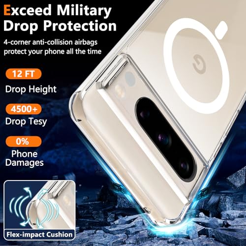 Coque Pixel 8 Pro transparente antichoc en polycarbonate rigide et dos magnétique - 5