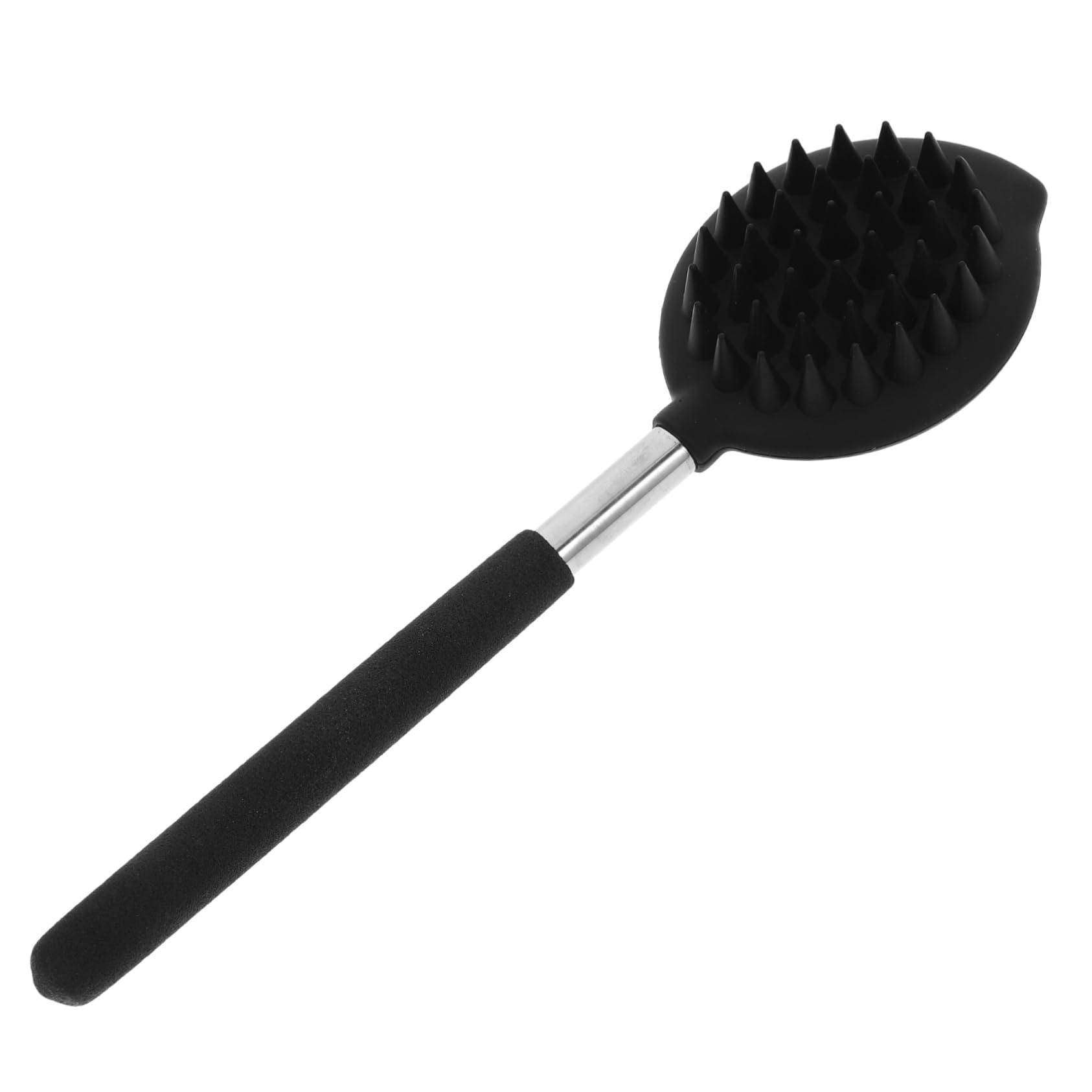 Didiseaon 5 Pz Spazzola da bagno in silicone Indietro scrubber per doccia scrubber da bagno esfoliante spugna di luffa spazzola da bagno massaggiante spazzola per doccia Gel di silice Black