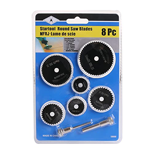 Weikeisa Mini Circular Saw Blade,Hss High-Speed Steel Saw Blade, For Dremel Fordom Cutting Rotary Tools Wheel Set, For Wood, Plastic, Soft Metal, With 6 Cutting Blades 1/8" Spindle And 1/4" Spindle #TOP6