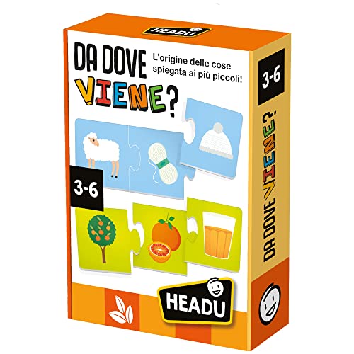 Headu Da Dove Viene L'Origine Delle Cose Spiegata Ai Più Piccoli It55041 Gioco Educativo Per Bambini 3-6 Anni Made In Italy