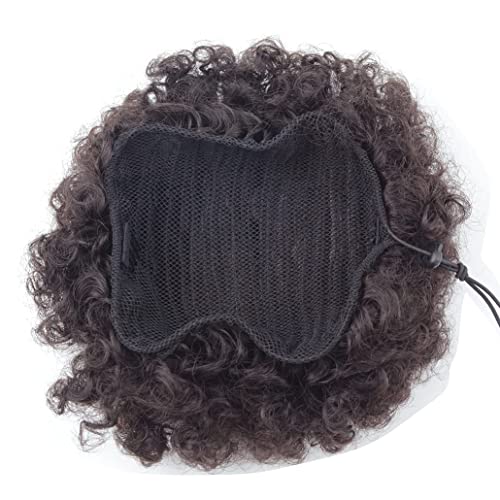 Afro Puff Drawstring Ponytail with Two Clips for Black Women Synthetic Curly Ponytail Bun Extension Hairpieces Updo Hair Extensions (Large - Image 3