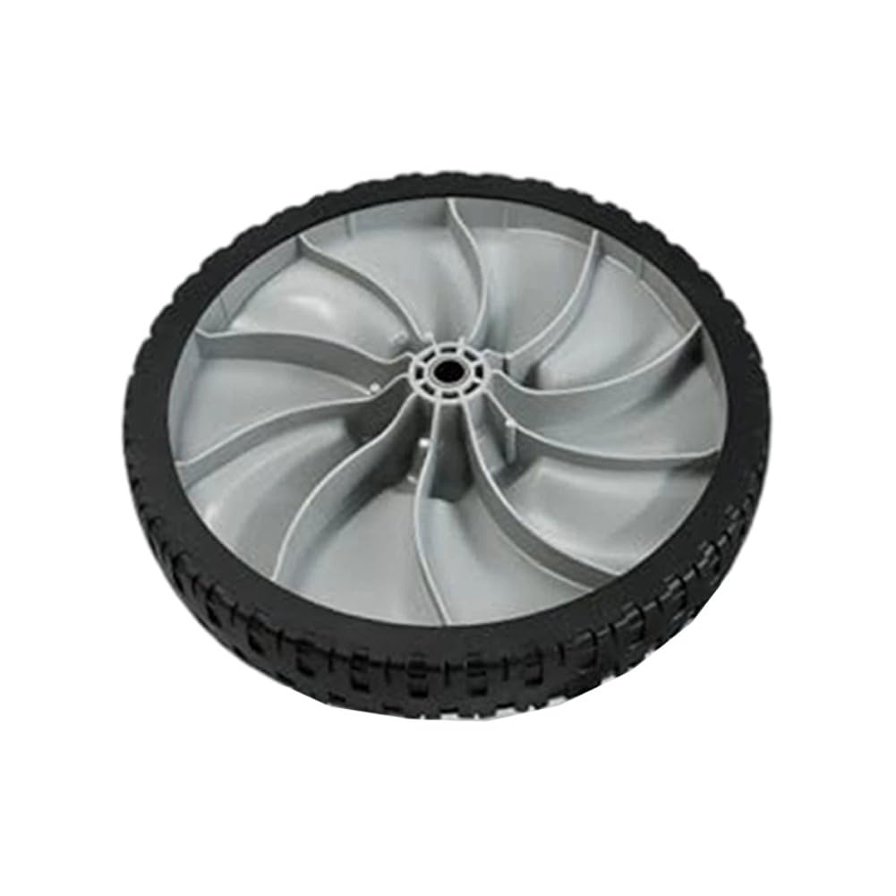 Ruota posteriore di ricambio in plastica da 11 x 1,75 pollici per tosaerba manuale compatibile con numero di parte 490-325-0023 e 634-04625, mozzo da 1/2", colore nero, per pneumatici