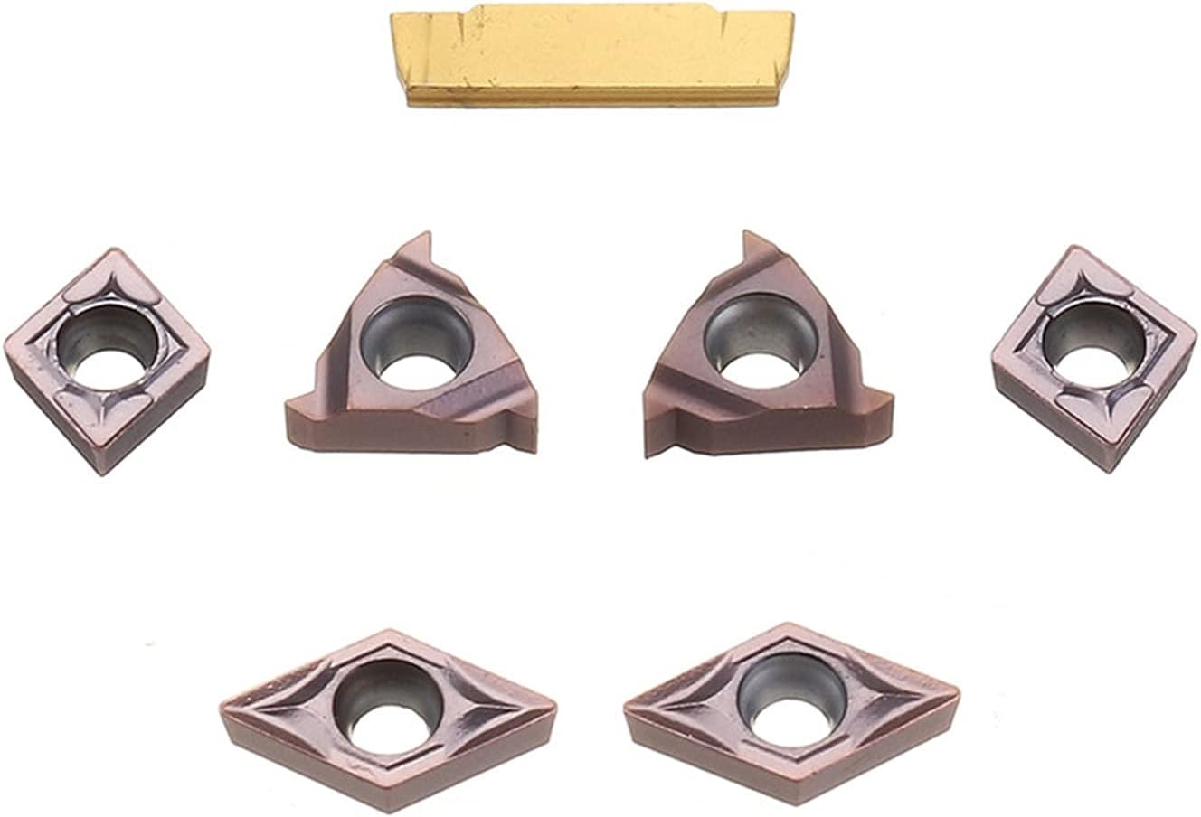 Carbide Milling Cutter 7 Sets Of Carbide Inserts For Turning Tool Holders With 10mm Shank CCMT060204 / 11IR / 11ER / MGMN200 / DCMT070204
