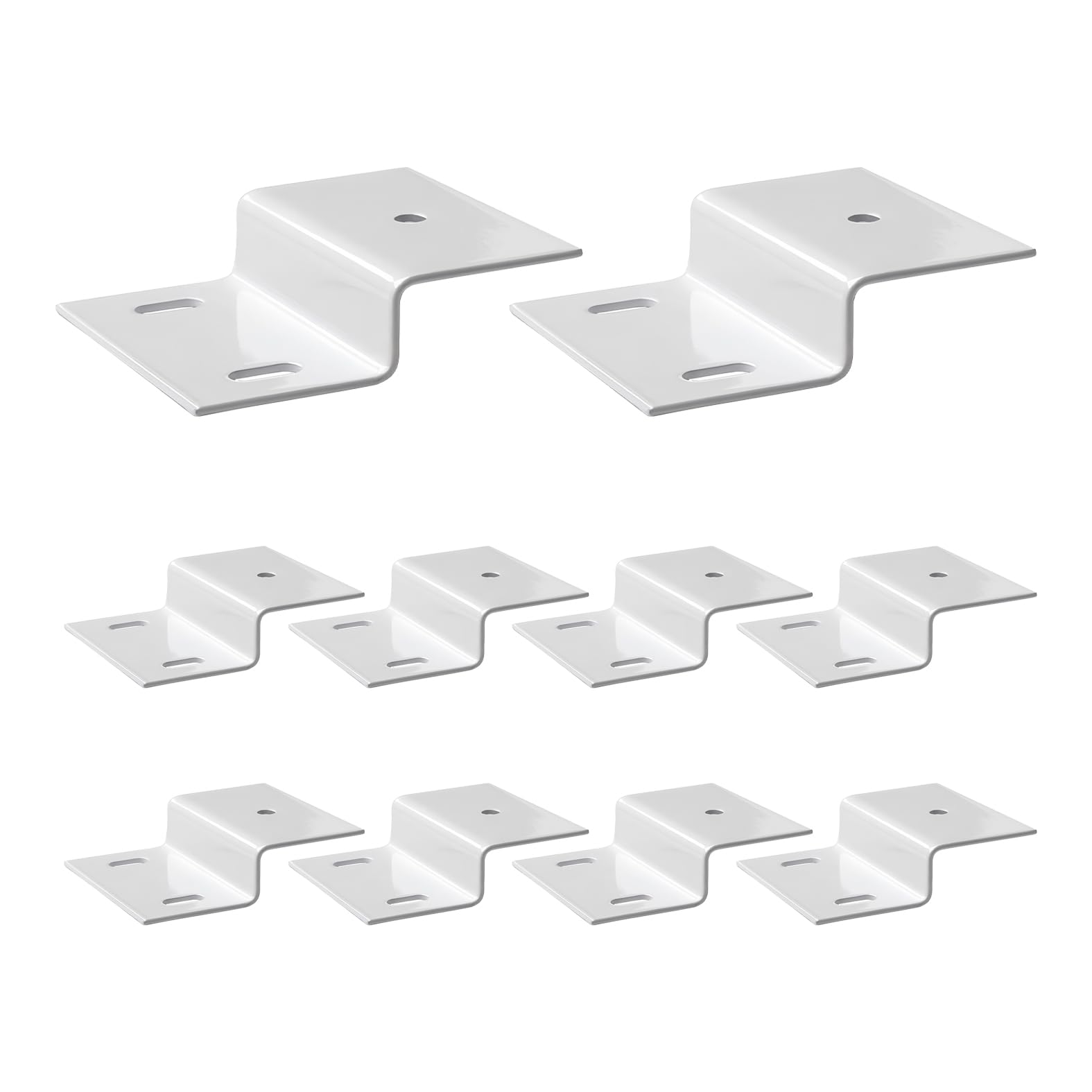 Z Brackets 10 Pcs Heavy Duty Z Shape Corner Brace White, Thickness 2mm