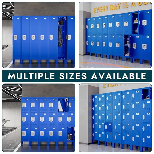 Image of BUTISOW Metal Lockers - 66 inch Height Steel Lockers for Employees with 5 Door Storage Locker with Card Slot for Employees Gym School Home Office Garage - Assembly Required